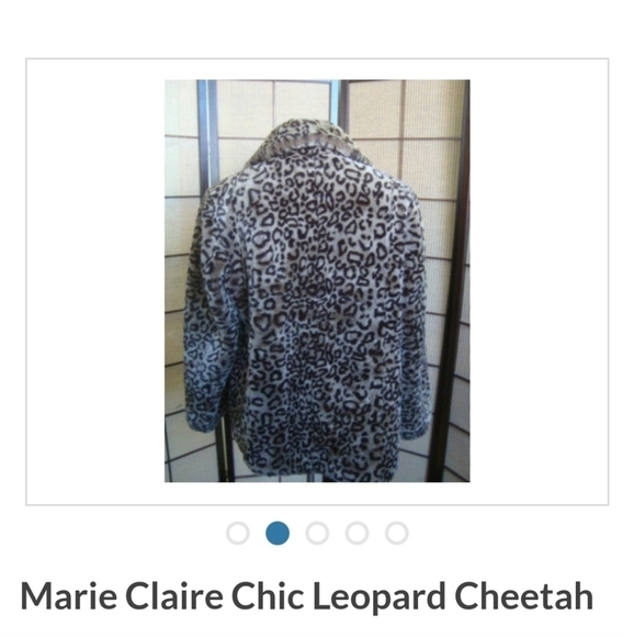 MARIE CLAIRE VEGAN FAUX FUR JACKET SIZE MEDIUM - Picture 3 of 7